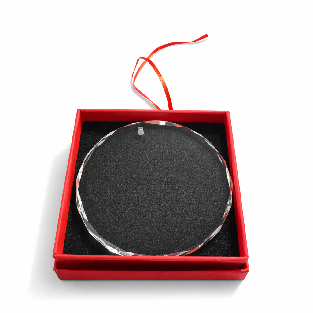 Personligt glasornament med foto