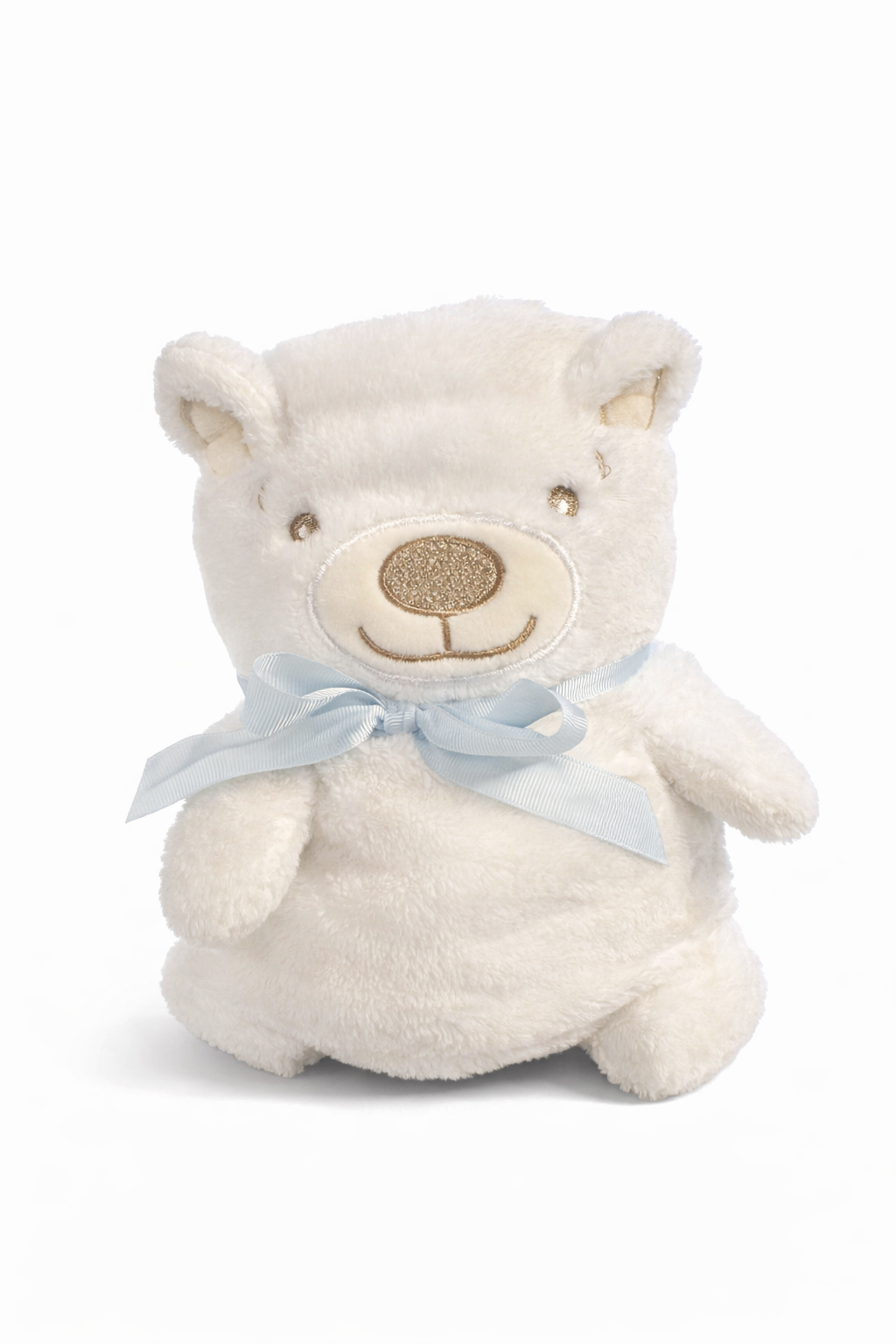 Personligt babytæppe der kan foldes til bamse – med navn og dato