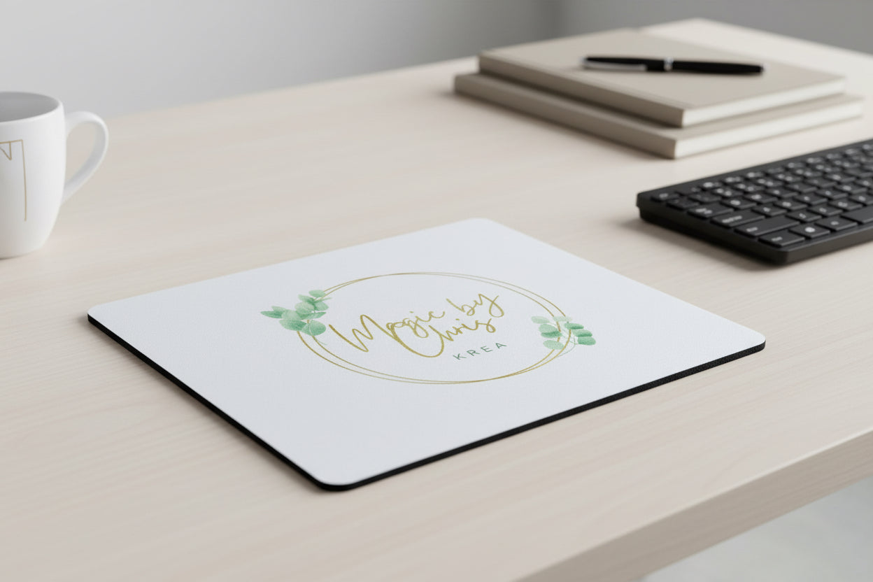 🖱️ Personlig Musemåtte med Foto eller Tekst – 22×18 cm